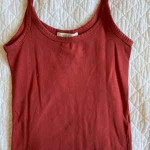 Cropped thick spaghetti strap shirt